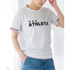 tシャツ 半袖 速乾 「athleta」さらっと快適な吸汗速乾仕様！スポーツ感を普段着に落とし込める、ロゴ映えグラフィックプラTシャツ レディース メンズ