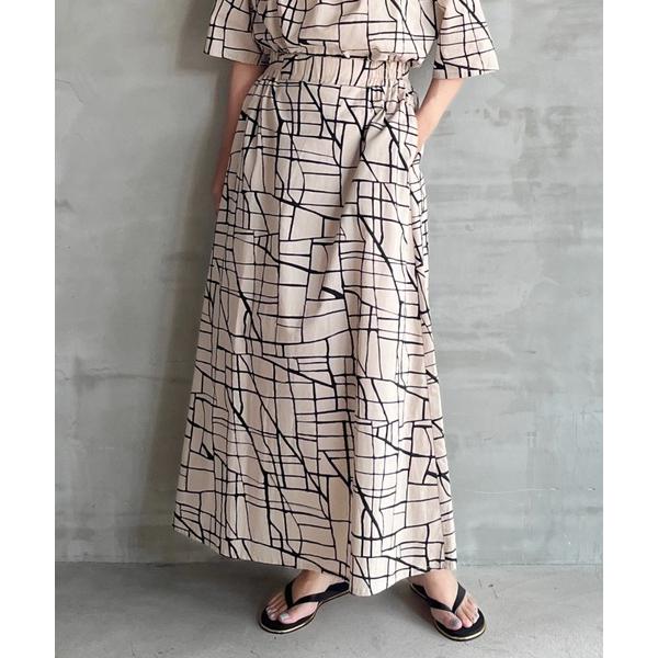 スカート COTTONLAWN PRINT FLARE SKIRT / コットン ローン プリント ...