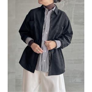 ブラウス シャツ SYNTHETIC SUEDE SHIRT / シンセティック スエード シャツ レディース