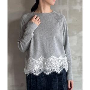 ニット セーター LACE COMBI KNIT / レース コンビ ニット レディース