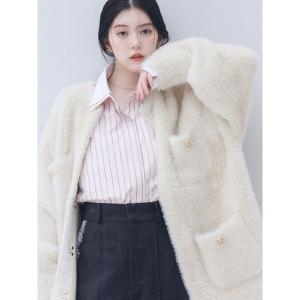 カーディガン 「WEB限定カラーあり」ポケットシャギーニットカーディガン「秋服」 レディース