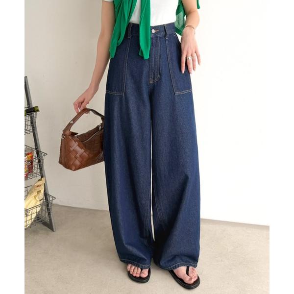 「Java」 デニムパンツ MEDIUM ワンウォッシュ レディース