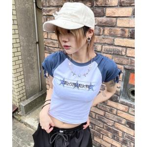 「UGLY SHADOW」 半袖カットソー ONE SIZE ホワイト レディース