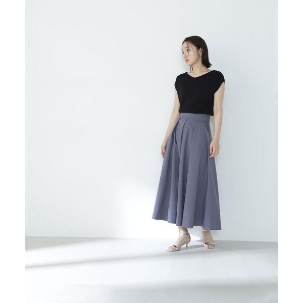 「NATURAL BEAUTY BASIC」 フレアスカート SMALL ダークブルー レディース