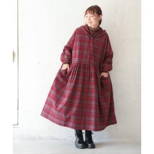 「soulberry」 シャツワンピース M レッド レディース