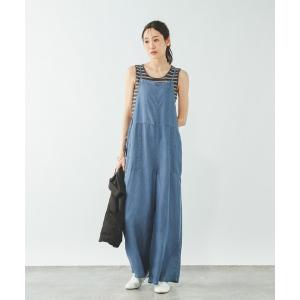 「GLOBAL WORK」 オーバーオール LARGE ブルー レディース