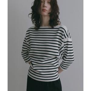 tシャツ ボートネックニットプルオーバー レディース