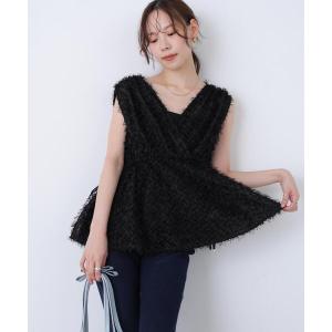 ブラウス シャツ 「ＭＦＭ」カットジャガードカシュクールブラウス レディース