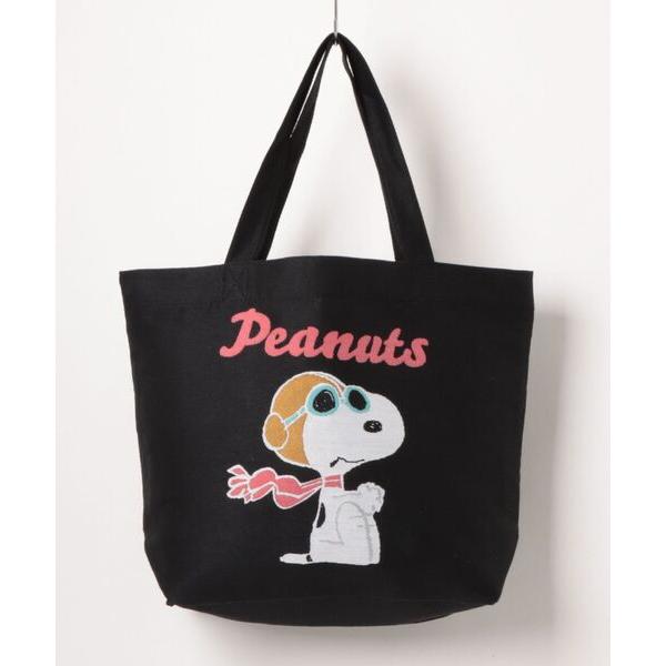 トートバッグ PEANUTS スクエアジャガードトートバッグ レディース メンズ