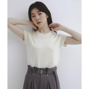 ニット セーター 「夏の新定番」パレスフレンチニット｜夏服/半袖/オフィスカジュアル/ウォッシャブル/接触冷感/吸湿/防シワ/フレンチスリーブ レディース