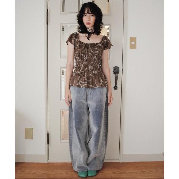 「musubore」 デニムパンツ 0 グレー レディース