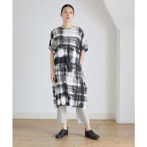 「Plantation」 半袖ワンピース M size ブラック レディース