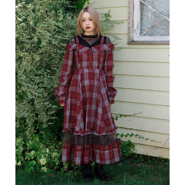 「axes femme」 長袖ワンピース FREE ワイン レディース