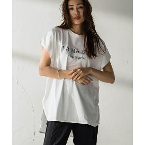 「socolla」 半袖Tシャツ M ホワイト レディース