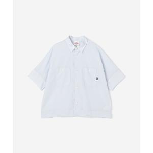 「DANTON」 半袖シャツ 36 サックスブルー レディース