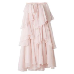 ロング スカート ボリュームラッフルティアードスカートの商品画像