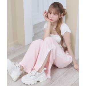 スウェットパンツ ジャージ サイドレース ラメ スウェット パンツ レディース