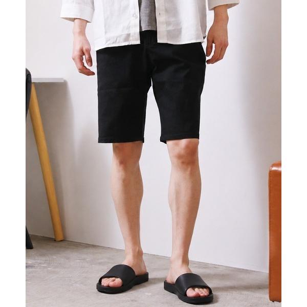 チノパン コットン無地 ストレッチショートパンツ メンズ レディース