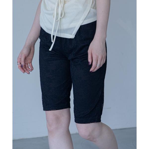 ハーフパンツ パンツ 短パン レースバイカーパンツ レディース