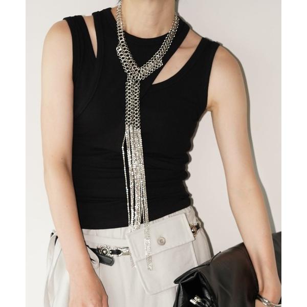 tシャツ レイヤードカットタンクトップ chw26s373 レディース