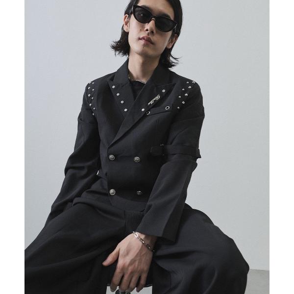 ジャケット テーラードジャケット Studded Buckle Cropped Tailored J...