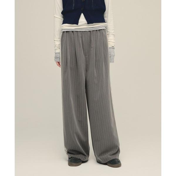 ワイドパンツ スラックス パンツ 「eL」Stripe Lace Pants/1049488 レディ...