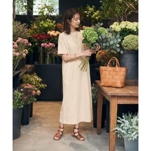 ワンピース 半袖 「DELI by」ゆるシルエット半袖ロングTシャツワンピース