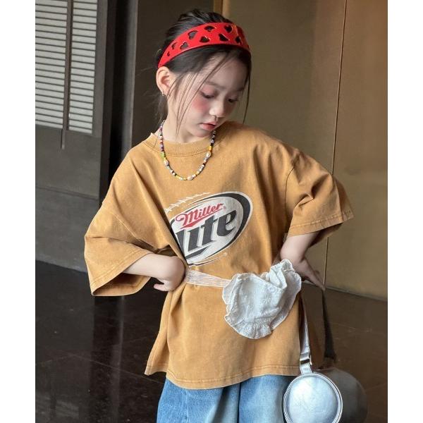 tシャツ ロゴプリントオーバーサイズTシャツ キッズ 子供服 男の子 女の子