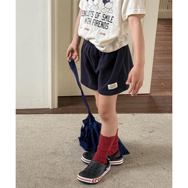 パンツ ワッフル素材カジュアルショートパンツ キッズ 子供服 男の子 女の子
