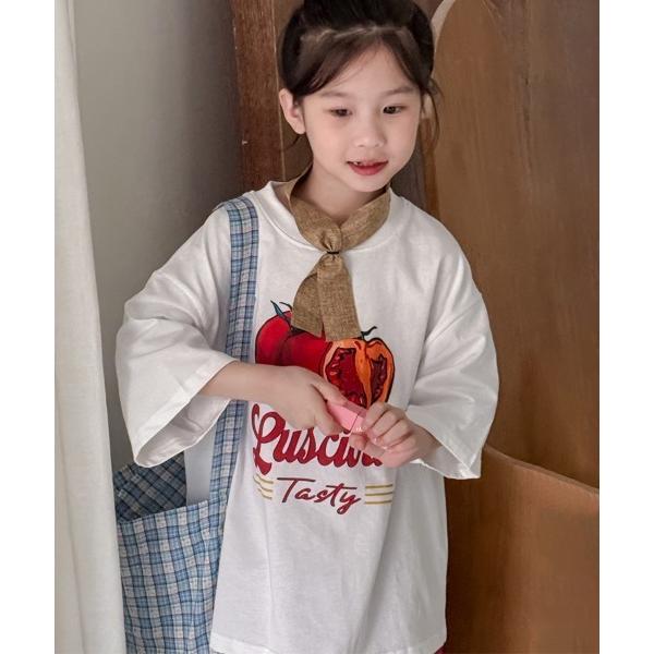 tシャツ トマトプリントオーバーサイズTシャツ キッズ 子供服 男の子 女の子