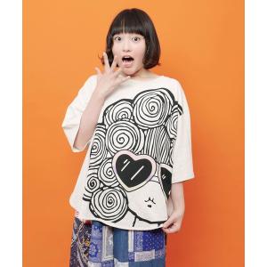 tシャツ 半袖 ScoLar(スカラー) サングラススカラーちゃん UVプリントTシャツ レディース