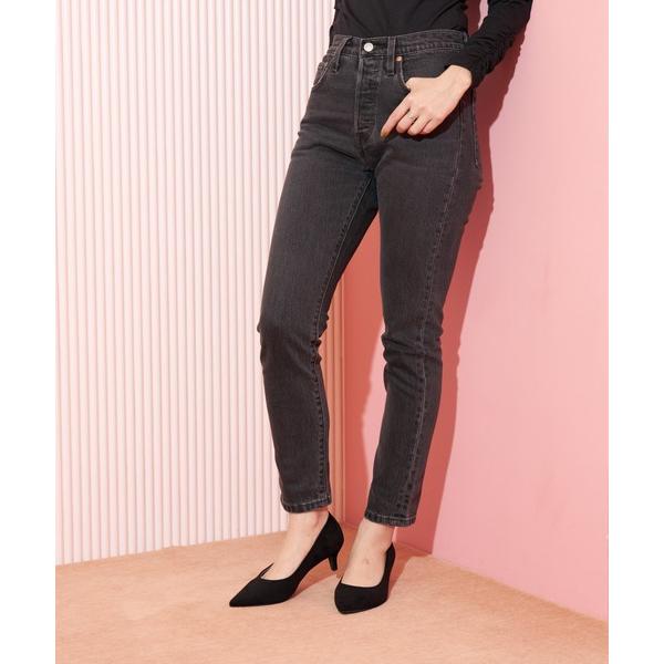 「Levi's」 スキニーデニムパンツ 26inch ブラック レディース