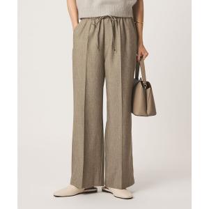 ワイドパンツ パンツ ニーハイフレアパンツ マシンウォッシャブル ストレッチ 帯電防止 レディース