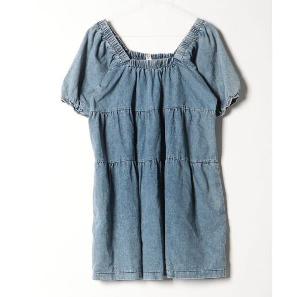 「Dream garden」 半袖ワンピース FREE インディゴブルー レディース