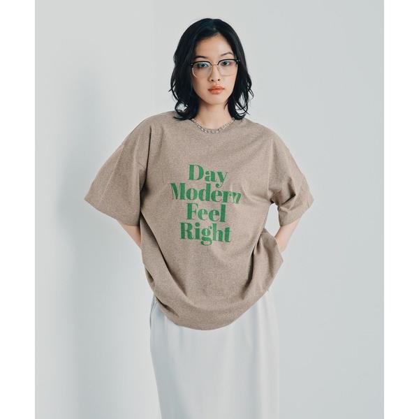 tシャツ 半袖 カラー杢ロゴBIGT　1044463 レディース