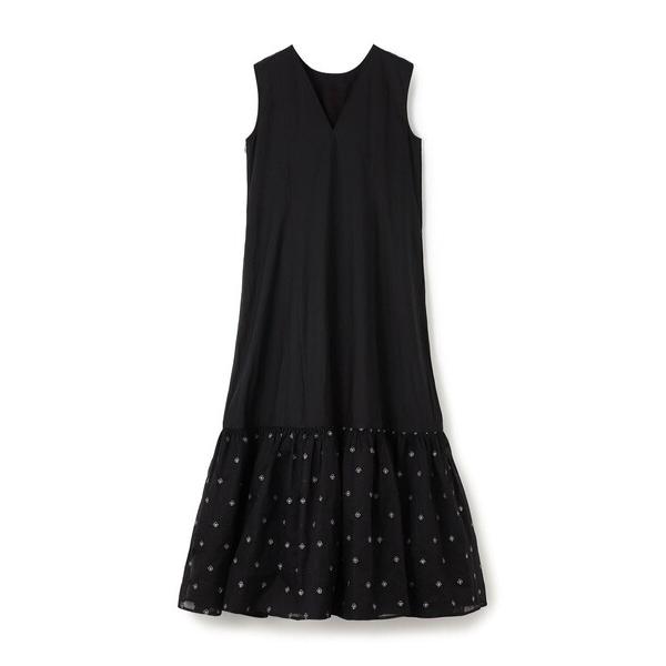 ワンピース 「別注」ne Quittez pas BLACK ORGANZA COMB ノースリーブ...