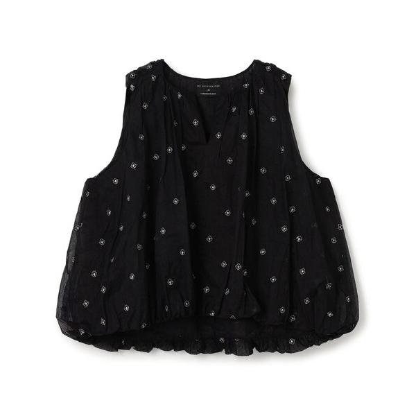 ブラウス シャツ 「別注」ne Quittez pas BLACK DOUBLE ORGANZA ノ...