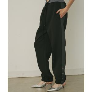 ワイドパンツ パンツ サイドライントラックイージーパンツ レディース