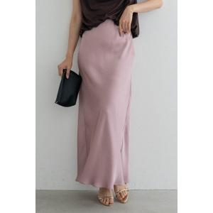 ロング スカート サテンナロースカート