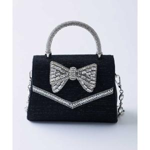 ショルダーバッグ バッグ 「Belle Charme」Crystal Ribbon Chain Bag レディース