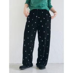 パンツ シアーベロアラフパンツ レディース