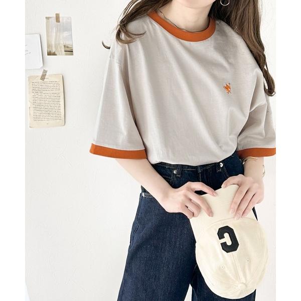 「Java」 7分袖カットソー LARGE ベージュ レディース