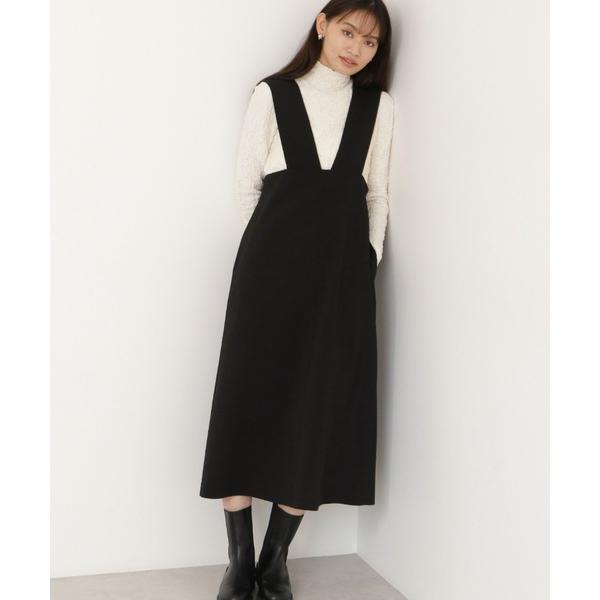 「NATURAL BEAUTY BASIC」 サロペットスカート MEDIUM ブラック レディース