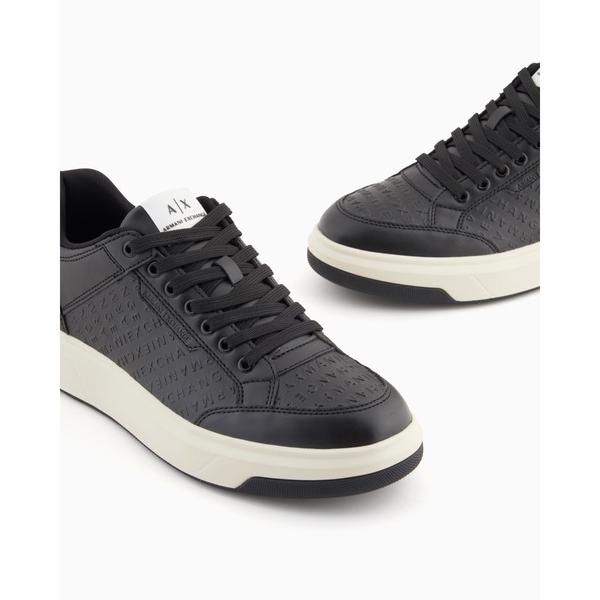 「ARMANI EXCHANGE」 ローカットスニーカー 7.5 ブラック メンズ