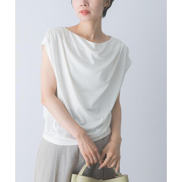 tシャツ トリアセ混ドレープネックカットソー レディース