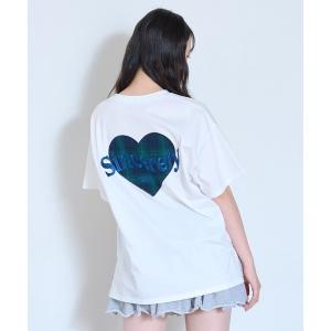 tシャツ 「LTXC/綿100%」バックハートアップリケ半袖T キッズ 子供服 女の子