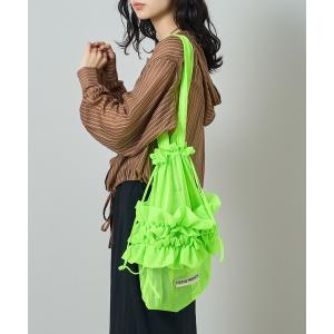 トートバッグ THEATRE PRODUCTS/シアタープロダクツ メッシュフリル 巾着バッグ レディース