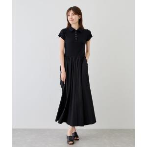 ワンピース フライスポロドッキングフレアワンピース