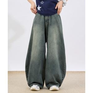 ジーンズ デニム デニムパンツ LOGO CURVE DENIM PANTS / ロゴカーブデニムパンツ レディース