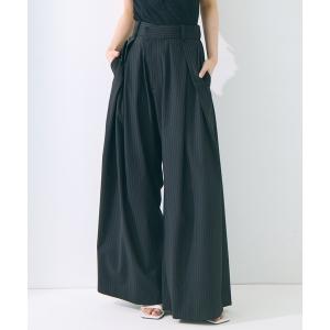 ワイドパンツ カーゴパンツ 「STUDIOUS/ステュディオス」Flap Cargo Wide Pants/フラップカーゴワイドパンツ/ウォッシャブル/オフィスカジュアル/脚長効果…